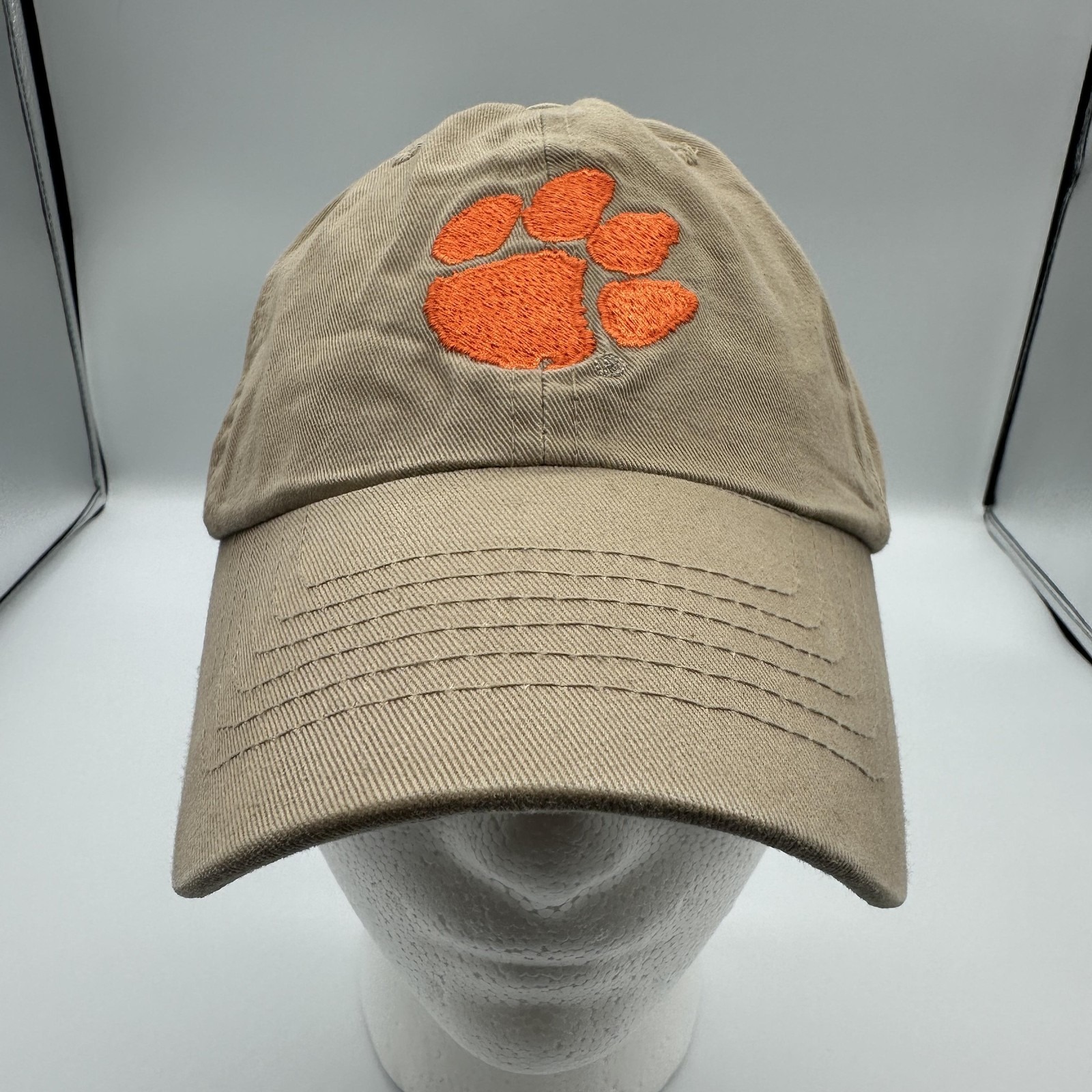 Clemson Tigers Hat Cap Strap Back Beige One Size Mens Captivating Headwear